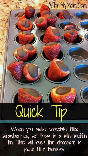 Chocolate Filled Strawberries ~ Quick Tip