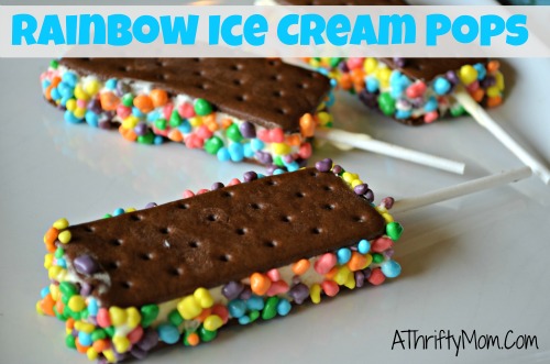 Birthday Party Treat Ideas, Ice Cream Pops with Nerds quick and easy and sure to make the kids smile