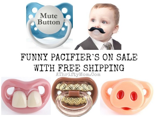 FUNNY PACIFIER’S ON SALE WITH FREE SHIPPING, makes a great gift idea or stocking stuffer for Christmas