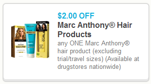 Marc Anthony hair care product coupon