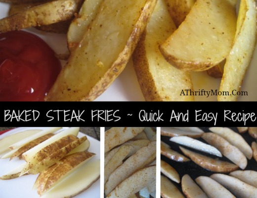 Baked Steak Fries Recipe ~ Quick and Easy #recipe #healthy #sidedish