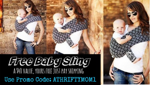 free baby sling with promo code ATHRIFTYMOM1, makes it FREE just pay shipping, #Baby gift idea, #Freebies for Babies, #Mom Freebies