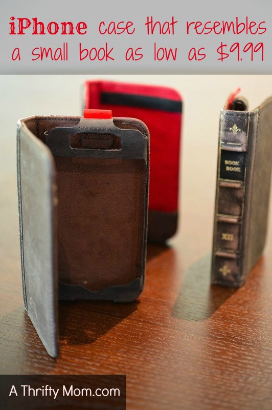 iPhone cases that resemble small books. Get these as low as $9.99