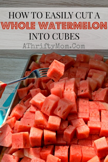 HOW TO EASILY CUT A WHOLE WATERMELON INTO CUBES, Picnic ideas, #Watermelon, #Summer, #DIY #HowToCubeAMelon