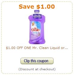 Mr Clean Coupon