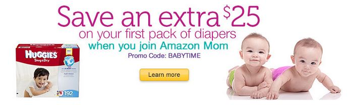 $25 off diapers with amazon mom
