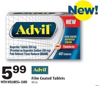 Advil film coated tablets