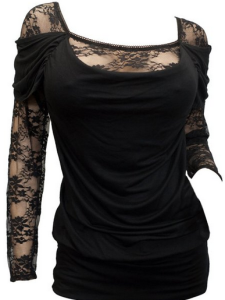 Black Lace long sleeve top