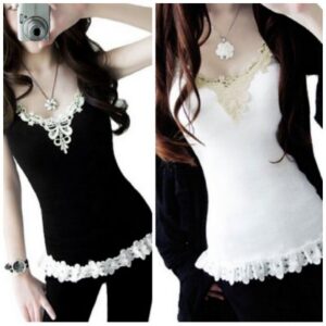 Lace Scoop Neck Stretchy