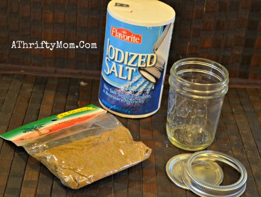 Make your own pour spout for spices when you up-cycle a salt bottle