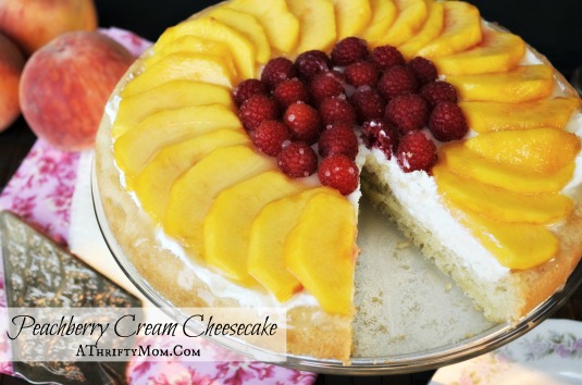 Peachberry Cream Cheesecake, quick and easy recipe that might just be the best thing you have ever tasted!