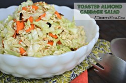 Recipe for toasted almond and cabbage salad