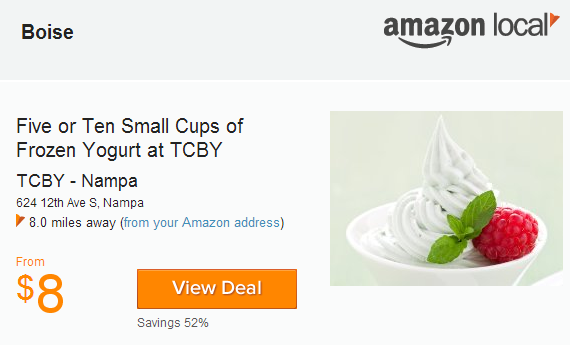 amazon local tcby deal