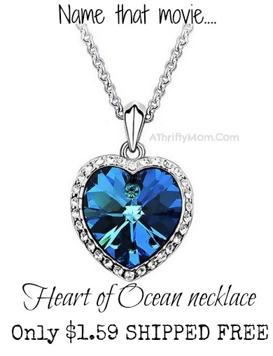 heart of the ocean necklace, titanic movie, gift idea