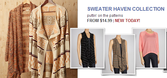 sweater haven collection, just in time for winter. LOVE these styles