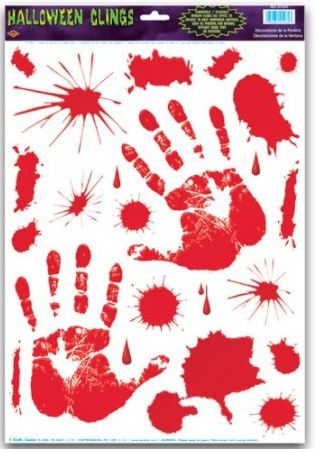 Bloody Hand Print Clings