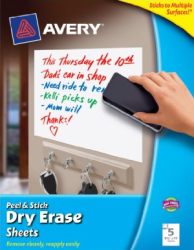 Dry Erase Peel and Stick sheets