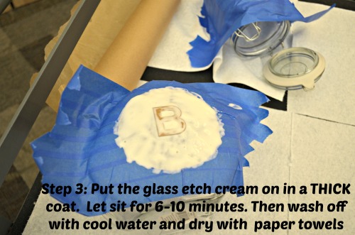 How to etch glass for a cookie jar Christmas gift idea