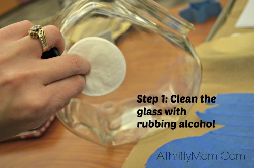How to etch glass for a cookie jar Christmas gift idea,
