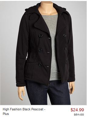 Zulily Plus Size PeaCoat