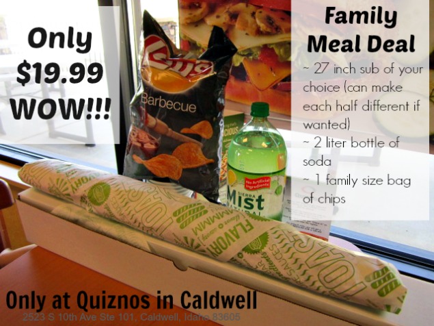 quiznos family meal deal