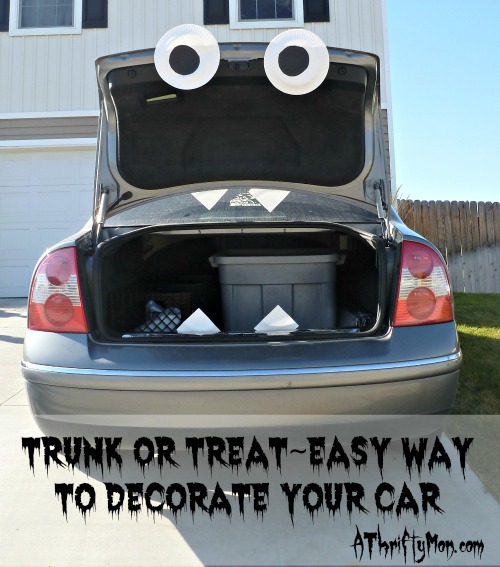 trunk or treat, easy way to decorate your car, #trunkortreat, #halloween, #easy, #thrifty