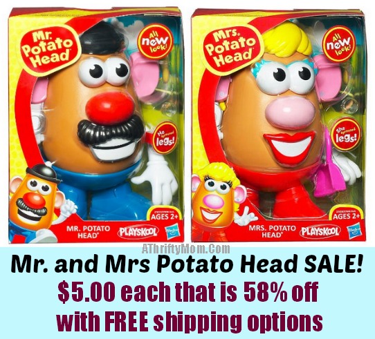 1 WOW great sale on these Mr and Mrs Potato Head Dolls, with free shipping options