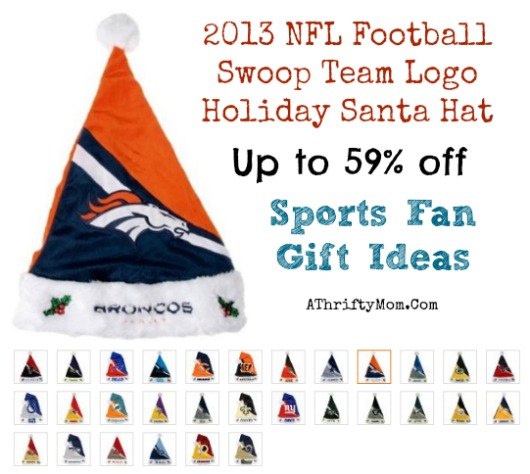 2013 NFL Football Swoop Team Logo Holiday Santa Hat