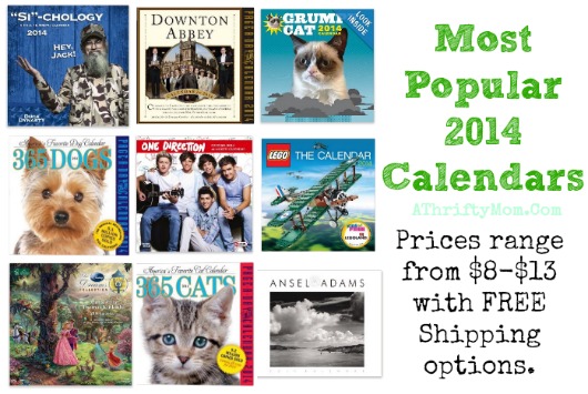 2014 most popular calendars