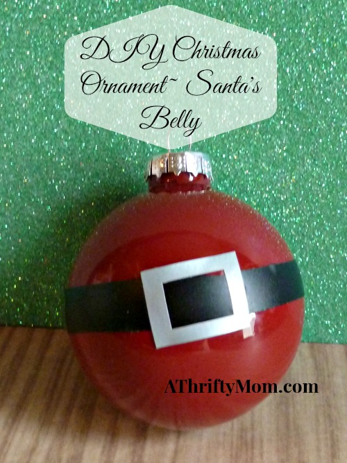 DIY Christmas Ornament~ Santa’s Belly~ Made With Nail Polish