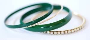 Emerald stacking bracelet