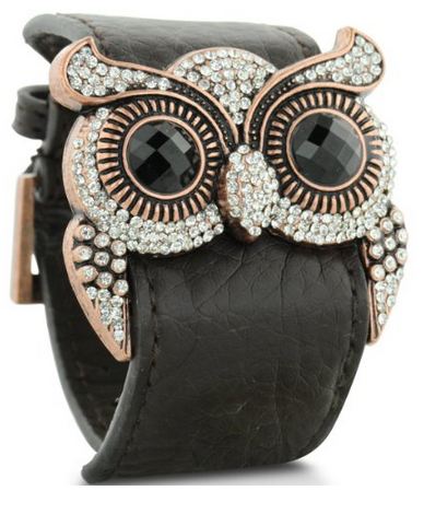 Leather Owl Cuff