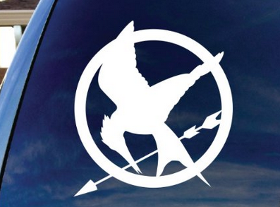 Mockingjay Hunger Games Car Window Vinyl Decal Sticker 4in Wide