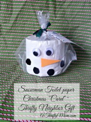 Snowman toilet paper Christmas card, #thrifty, #neighborgift, #gaggift, #funnygift, #christmascard, #snowman, #snowmancraft, #toiletpaper, #Christmas