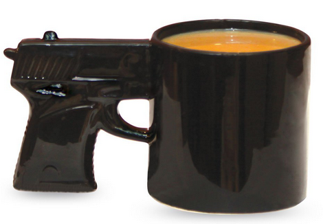 funny coffe mugs, gun mug
