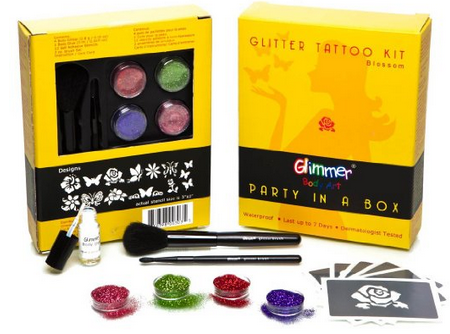 glitter tatoo kit party in a box