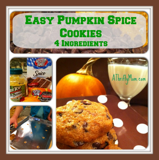Easy Pumpkin Spice Cookies~ 4 Ingredients!
