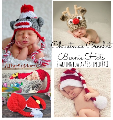 newborn and toddler hats for christmas photos, shipped free