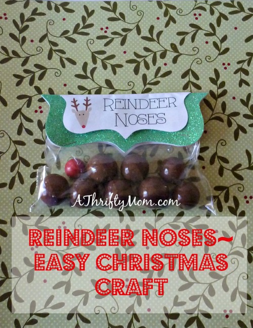 reindeer noses, easy Christmas craft, #Christmascraft, #Christmas, #reindeer, #santa, #Christmassnacks, #thriftygifts, #thriftycrafts, #wintercrafts, #winter, #rudolph,
