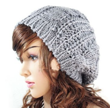 slouchy hat for women grey