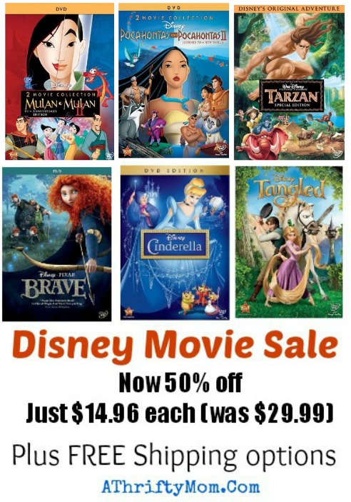 1 disney princess movies 50 percent off 6 movies