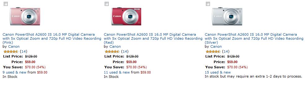Canon PowerShot Cameras