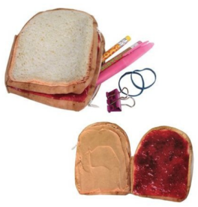 Folding Peanut Butter and Jelly pouch bag
