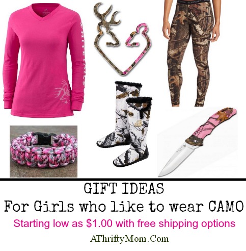 Gift ideas for the girl who likes to wear camo