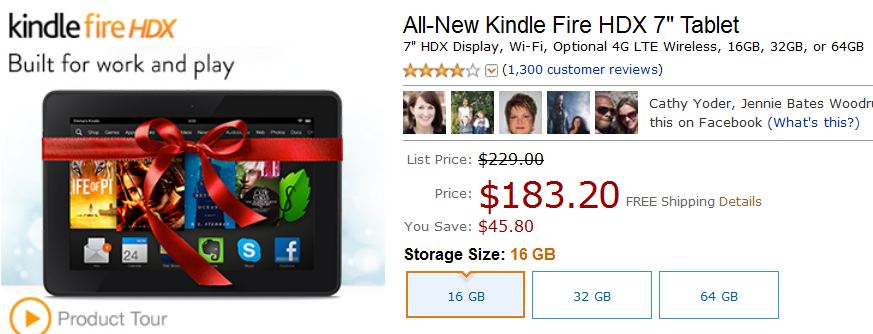 Kindle Fire HDX Sale