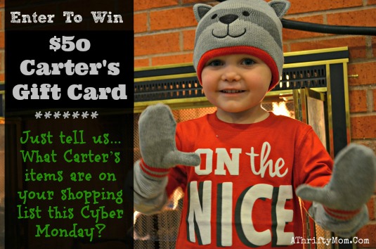 carter's cyber monday sale, enter to win a  50 gift card