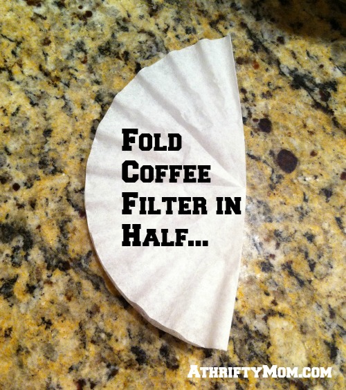 coffee filter in half 3rd photo
