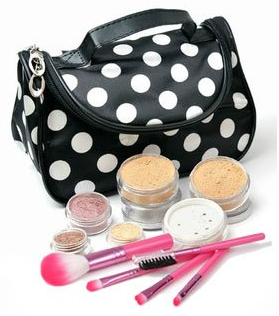 mineral makeup sets with  cometic bag, makes a great gift idea for teen girls or moms