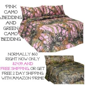 pink camo bedding