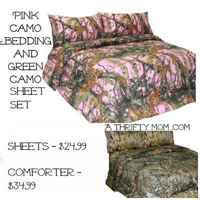 Pink Camo And Natural Microfiber, Pink Camo Bedding Set
